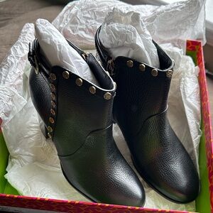 Tory Burch Black Studded Ankle Booties